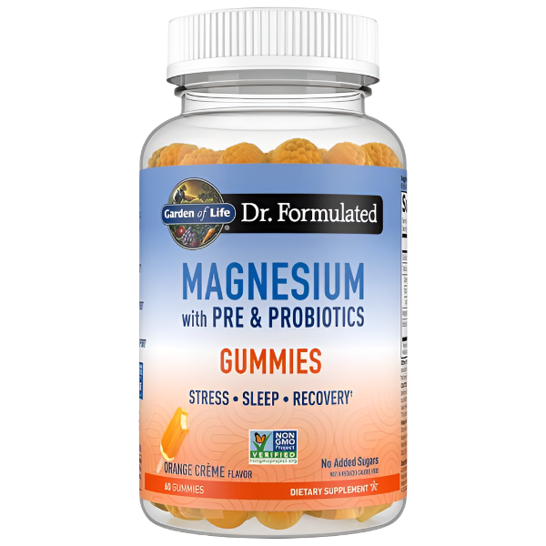 Garden of Life Dr. Formulated Magnesium with Pre & Probiotics Gummies Orange Creme  60 gummies