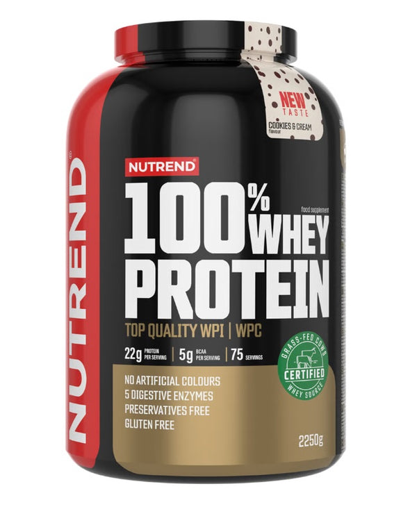 100% Whey Protein, Cookies & Cream - 2250g