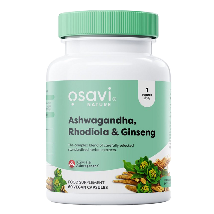 Ashwagandha + Rhodiola & Ginseng - 60 vegan capsules