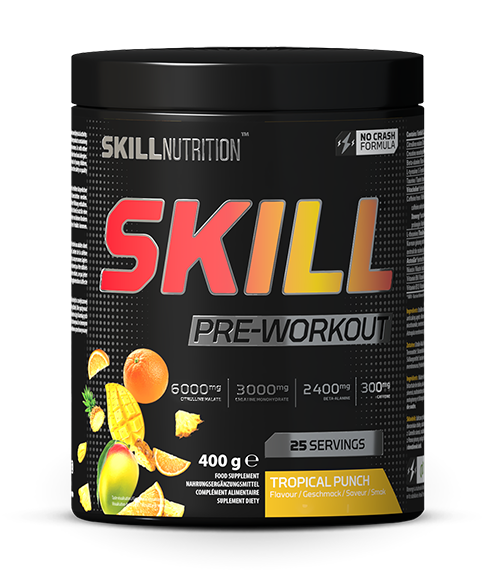 Skill Nutrition Skill Pre-Workout 400g - Tropical Punch - Beta-Alanine at MySupplementShop by SKILL NUTRITION