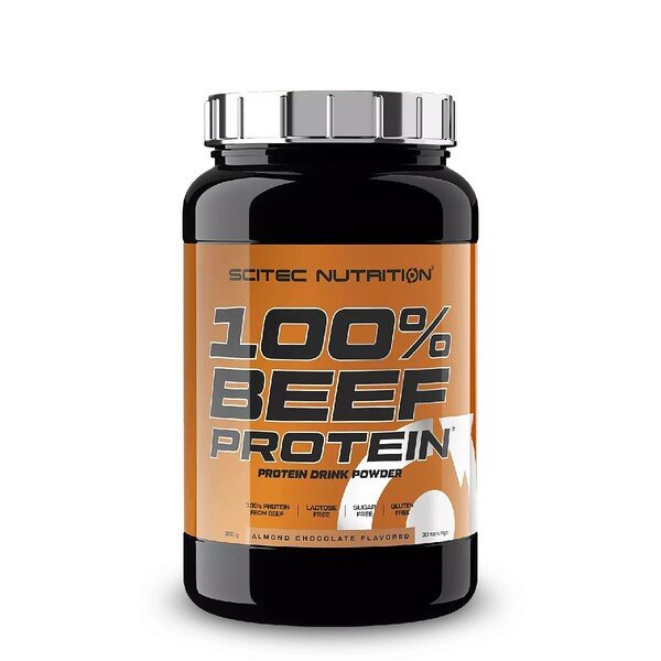 SciTec 100% Beef Protein, Almond Chocolate 900g - Beef Proteins at MySupplementShop by SciTec