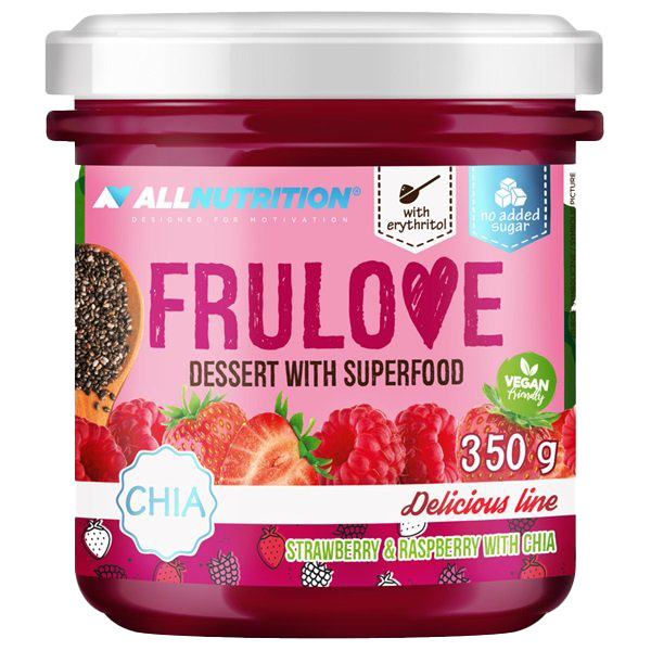 Allnutrition Frulove Dessert with Superfood, Strawberry & Raspberry with Chia 350g