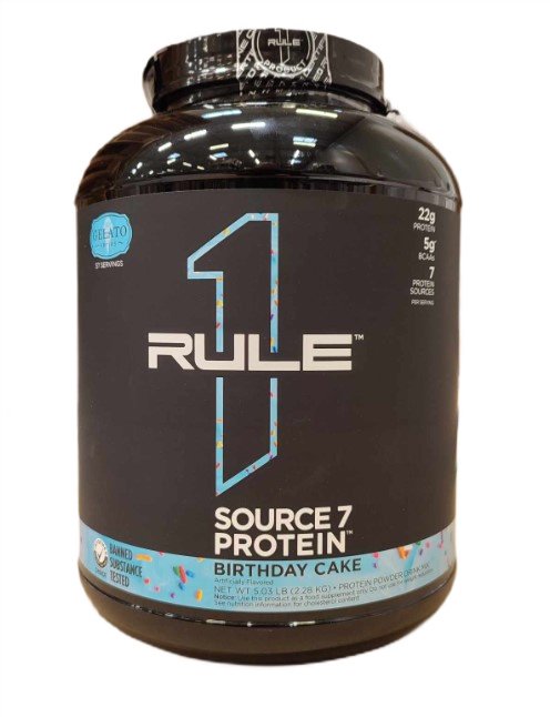 Rule One Source7 Protein 2280g - Birthday Cake Gelato - Protein Blends at MySupplementShop by Rule One