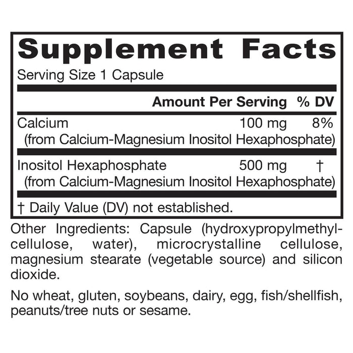 Jarrow Formulas IP6 Inositol Hexaphosphate 500 mg 120 Veggie Capsules | Premium Supplements at MYSUPPLEMENTSHOP