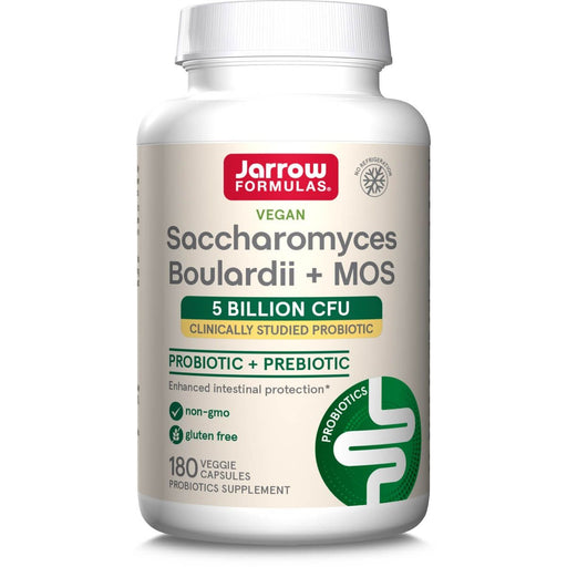 Jarrow Formulas Saccharomyces Boulardii + MOS 5 Billion CFU 180 Veggie Capsules | Premium Supplements at MYSUPPLEMENTSHOP