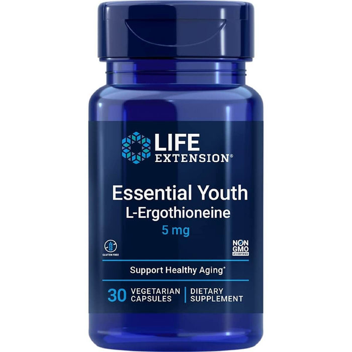 Life Extension Essential Youth L-Ergothioneine 5mg 30 Vegetarian Capsules - Nutritional Supplement at MySupplementShop by Life Extension