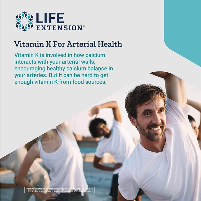 Life Extension Low Dose Vitamin K2 45 mcg 90 Softgels | Premium Supplements at MYSUPPLEMENTSHOP