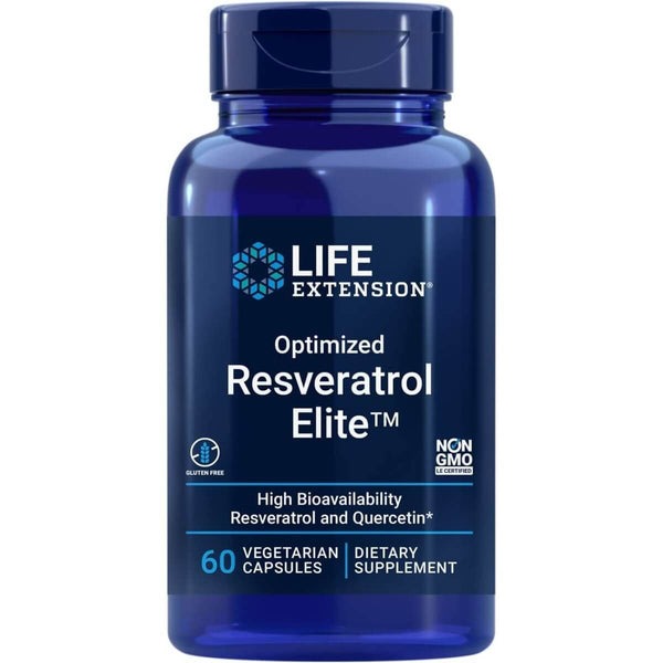 Life Extension Optimized Resveratrol Elite 60 Vegetarian Capsules - Health and Wellbeing at MySupplementShop by Life Extension