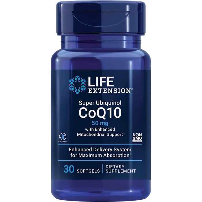 Life Extension Super Ubiquinol CoQ10 with Enhanced Mitochondrial Support 50 mg 30 Softgels