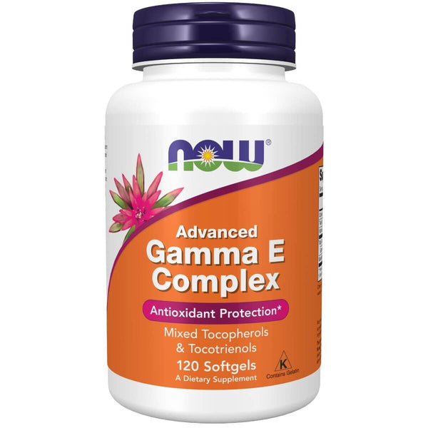 NOW Foods Advanced Gamma E Complex 120 Softgels - Health and Wellbeing at MySupplementShop by NOW Foods