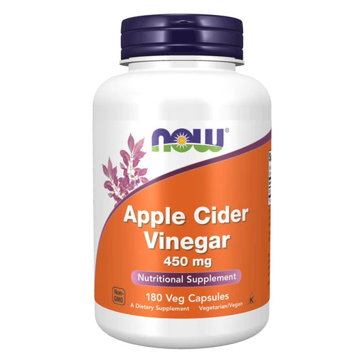 NOW Foods Apple Cider Vinegar 450 mg 180 Capsules | Premium Supplements at MYSUPPLEMENTSHOP