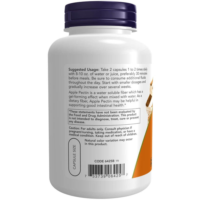 NOW Foods Apple Pectin 700mg 120 Veg Capsules - Health and Wellbeing at MySupplementShop by NOW Foods