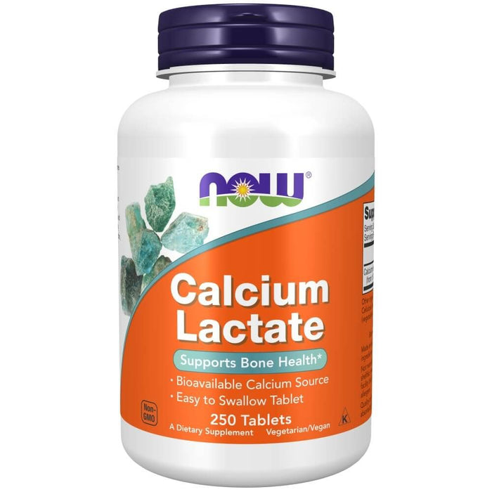 NOW Foods Calcium Lactate 250 Tablets - Vitamins & Minerals at MySupplementShop by NOW Foods