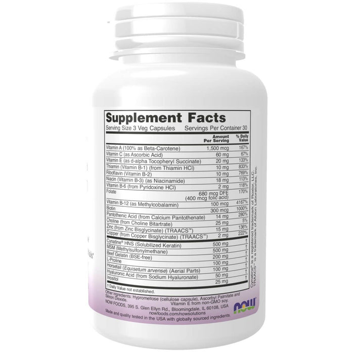 NOW Foods Hair, Skin and Nails 90 Veg Capsules | Premium Supplements at MYSUPPLEMENTSHOP
