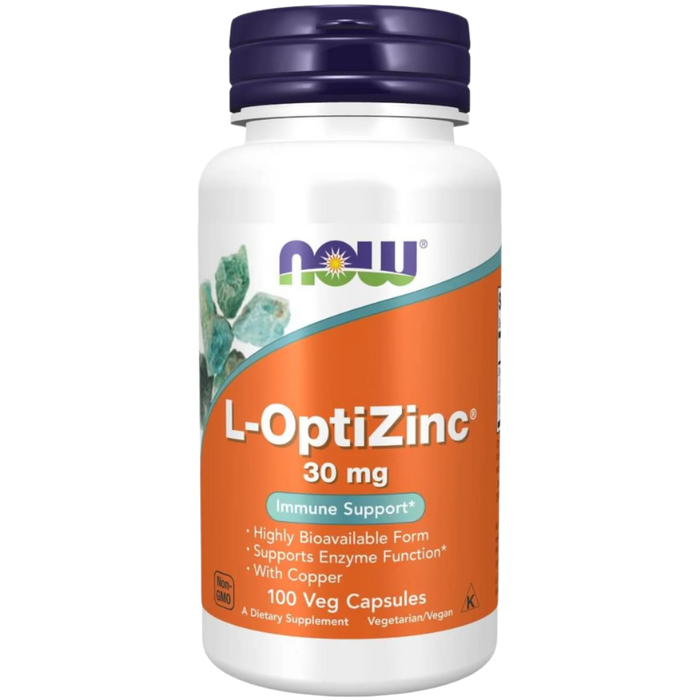 NOW Foods L-OptiZinc, 30 mg – 100 Kapseln