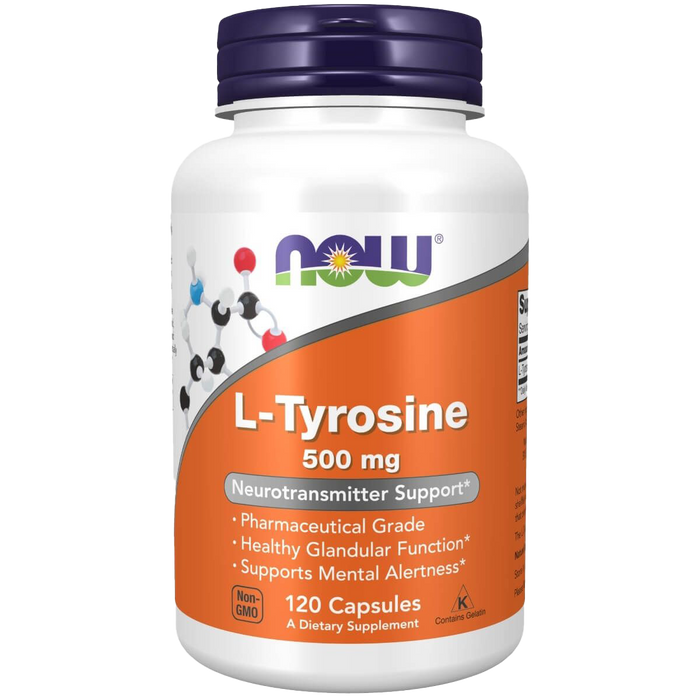 NOW Foods L-Tyrosine 500 mg 120 Capsules