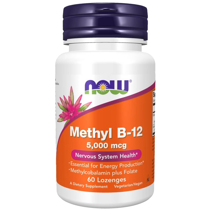 NOW Foods Methyl B-12 (Methylcobalamin) 5,000 mcg 60 Lozenges