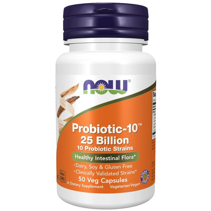 NOW Foods Probiotic-10 25 Billion 50 Veg Capsules