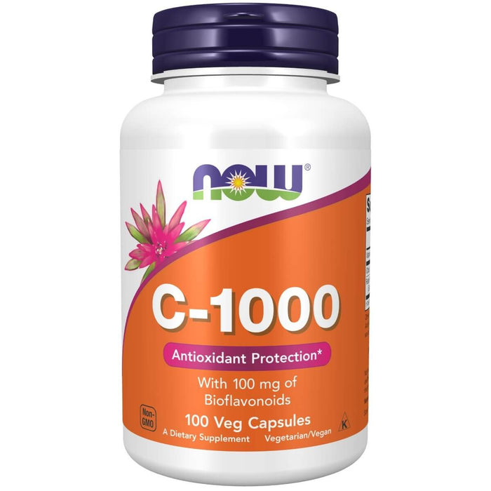 NOW Foods Vitamin C-1,000 with 100 mg of Bioflavonoids 100 Veg Capsules - Vitamins & Minerals at MySupplementShop by NOW Foods