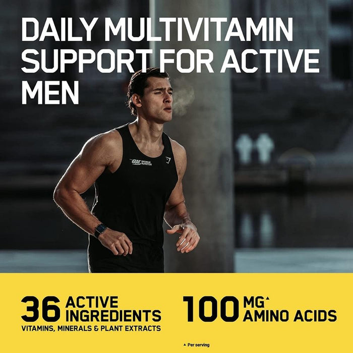 Optimum Nutrition Opti-Men Multivitaminpräparate für Männer mit Vitamin D, Vitamin C, Vitamin A und Aminosäuren, 30 Portionen, 90 Kapseln