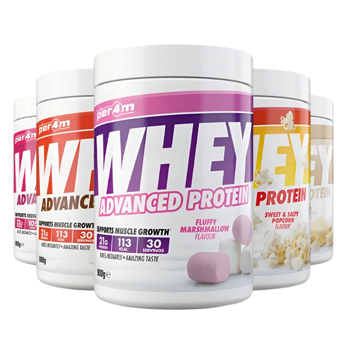 PER4M Whey Protein Powder 900g - 30 Servings | 21g Protein per Serving, Zero Sugar, Gluten-Free