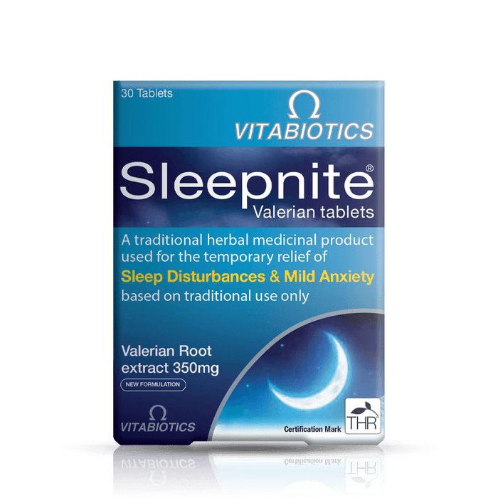 Vitabiotics Sleepnite Valerian Root Extract 400mg 30 Tablets - Stress Relief at MySupplementShop by Vitabiotics