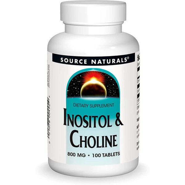 Source Naturals Inositol & Choline 800mg 100 Tablets - Cellular Health at MySupplementShop by Source Naturals