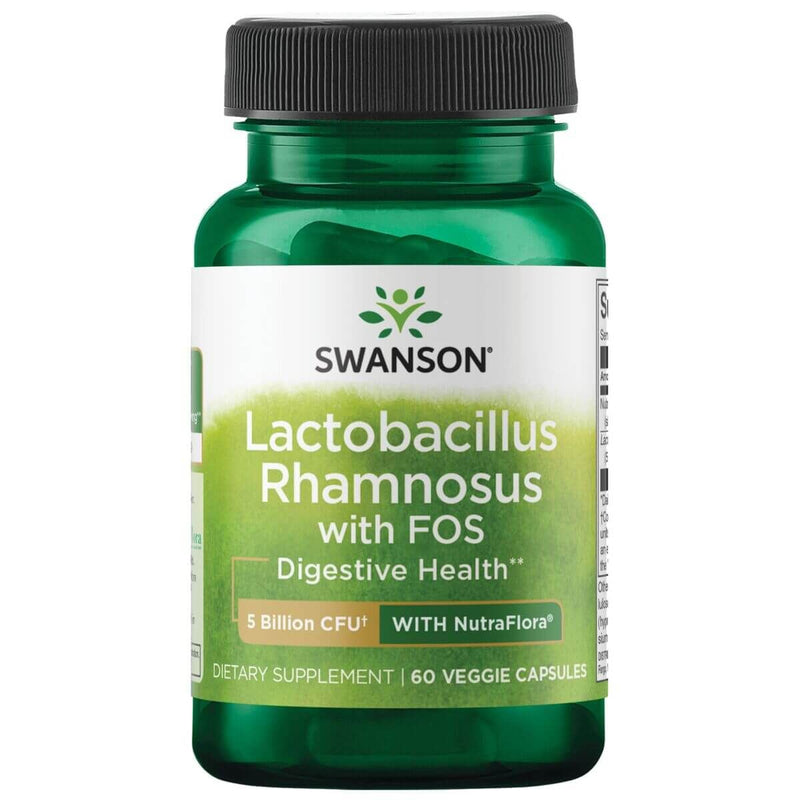 Swanson Lactobacillus Rhamnosus with FOS 5 Billion CFU 60 Vegetarian Capsules at MySupplementShop.co.uk