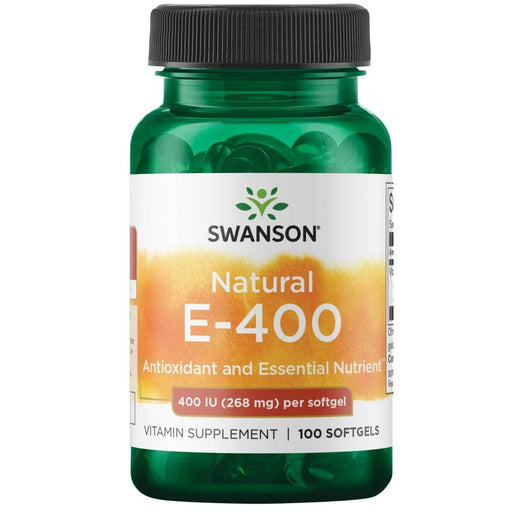 Swanson Natural Vitamin E Natural 400iu (268 mg) 100 Softgels | Premium Supplements at MYSUPPLEMENTSHOP