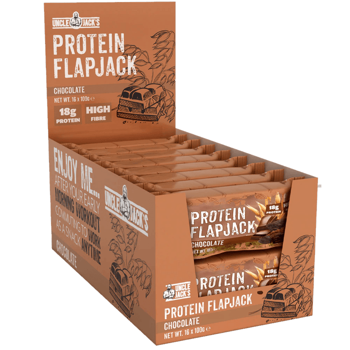 Uncle Jack's Protein Flapjacks 16 x 100g - Chocolate Coconut - Protein Flapjack at MySupplementShop by Uncle Jack'S