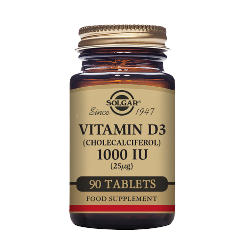 Solgar Vitamin D3 (Cholecalciferol) 1000 IE (25 µg) 180 Tabs