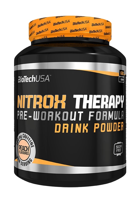 BioTechUSA Nitrox Therapy, Peach - 680 grams | High-Quality Pre & Post Workout | MySupplementShop.co.uk