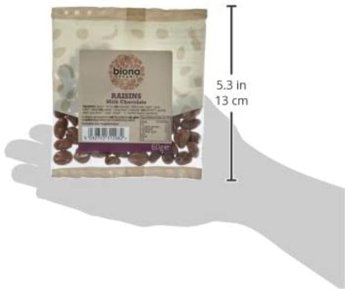 Biona Organic Milk Chocolate Coated Raisins 60g | High-Quality Health Foods | MySupplementShop.co.uk