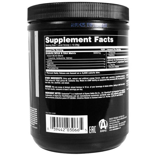 Animal Juiced Aminos Orange Juiced 376g | High-Quality Amino Acids and BCAAs | MySupplementShop.co.uk