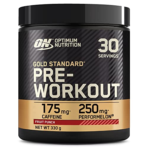 Optimum Nutrition Gold Standard Pre Workout Powder Energy Drink with Creatine Monohydrate Beta Alanine Caffeine and Vitamin B Complex Fruit Punch 30 Servings 330g Packaging May Vary | High-Quality Acetyl-L-Carnitine | MySupplementShop.co.uk