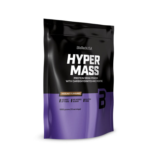 BioTechUSA Hyper Mass, Hazelnut - 1000 grams | High-Quality Weight Gainers & Carbs | MySupplementShop.co.uk