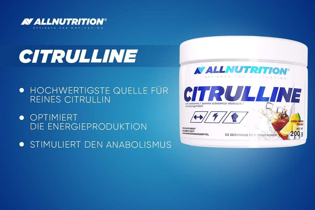 Allnutrition Citrulline, Lemon - 200g | High-Quality Combination Multivitamins & Minerals | MySupplementShop.co.uk