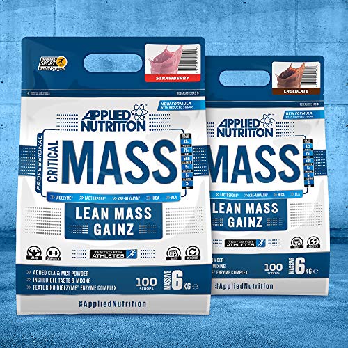 Applied Nutrition Critical Mass Professional - Weight Gain Protein Powder High Calorie Weight Gainer Lean Mass (6kg - 40 Servings) (Chocolate) | High-Quality Vegan Proteins | MySupplementShop.co.uk