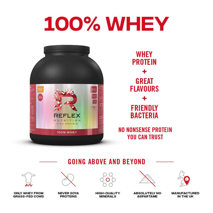 Reflex Nutrition 100% Whey, Chocolate - 2000 grams - Protein at MySupplementShop by Reflex Nutrition