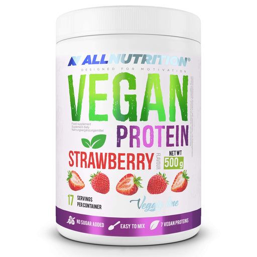 Allnutrition Vegan Protein, Strawberry - 500g - Combination Multivitamins &amp; Minerals at MySupplementShop by Allnutrition