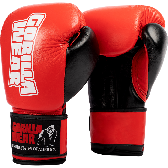 Gorilla Wear Ashton Boxing Gloves - Red/Black - Boxing Gloves at MySupplementShop by Gorilla Wear