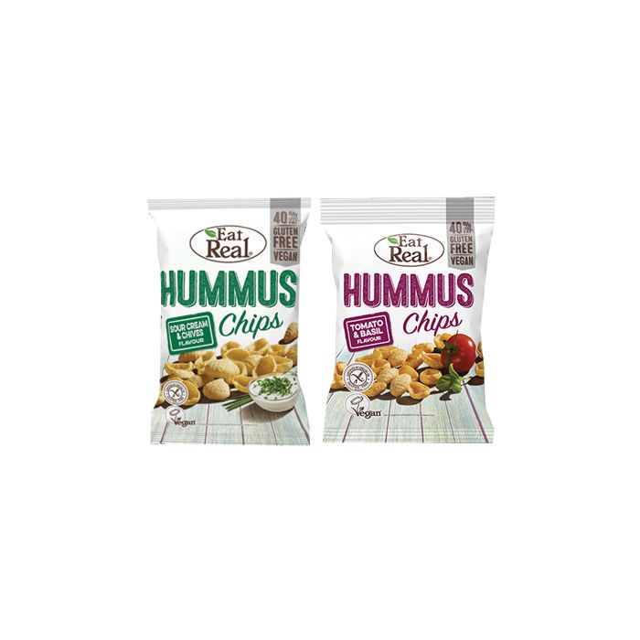 Eat Real Snacks Hummus- 25g x 24 - Tomato Basil - Hummus at MySupplementShop by Eat Real