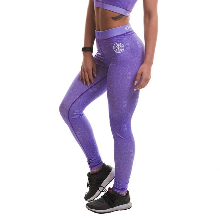 Gold's Gym Sublimated Gym Leggings - Lilac - XS - Leggings at MySupplementShop by Gold's Gym