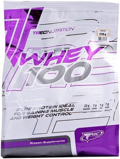 Trec Nutrition Whey 100, Peanut Butter - 2275 grams | High-Quality Protein | MySupplementShop.co.uk