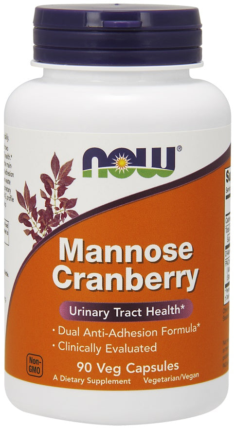 NOW Foods Mannose Cranberry - 90 vcaps | High-Quality Health and Wellbeing | MySupplementShop.co.uk