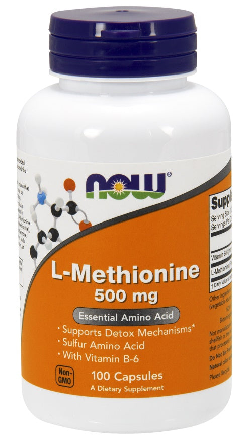 NOW Foods L-Methionine, 500mg - 100 caps | High-Quality Amino Acids and BCAAs | MySupplementShop.co.uk