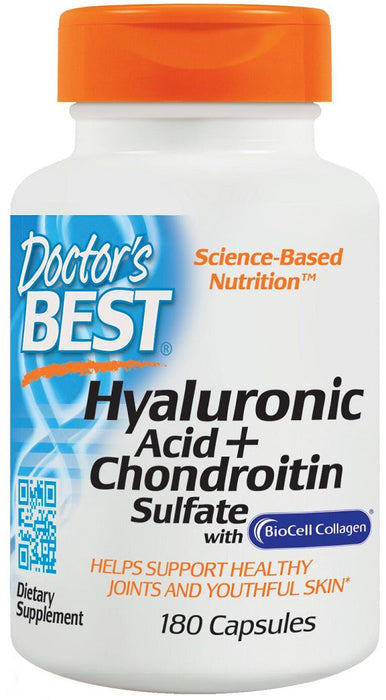 Doctor's Best Hyaluronic Acid + Chondroitin Sulfate with BioCell Collagen - 180 caps - Joint Support at MySupplementShop by Doctor's Best