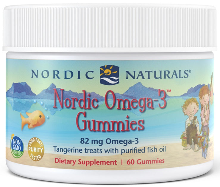 Nordic Naturals Nordic Omega3 Gummies 82mg Tangerine Treats  60 gummies - Health and Wellbeing at MySupplementShop by Nordic Naturals