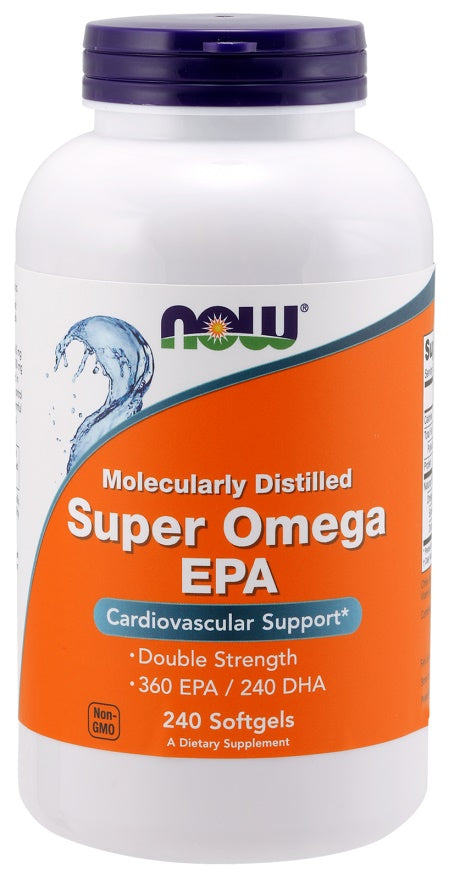 NOW Foods Super Omega EPA Molecularly Distilled - 240 softgels | High-Quality Omegas, EFAs, CLA, Oils | MySupplementShop.co.uk