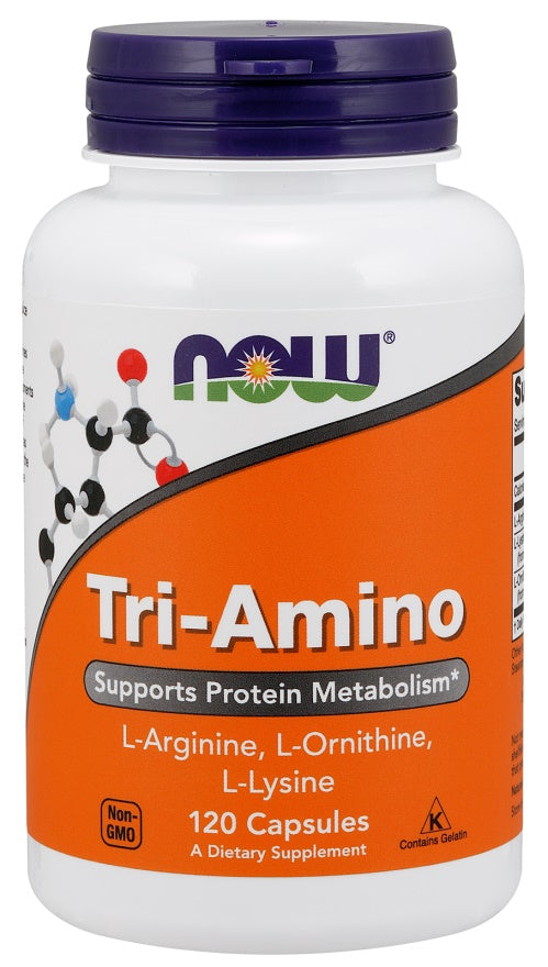 NOW Foods Tri-Amino - 120 caps | High-Quality Amino Acids and BCAAs | MySupplementShop.co.uk